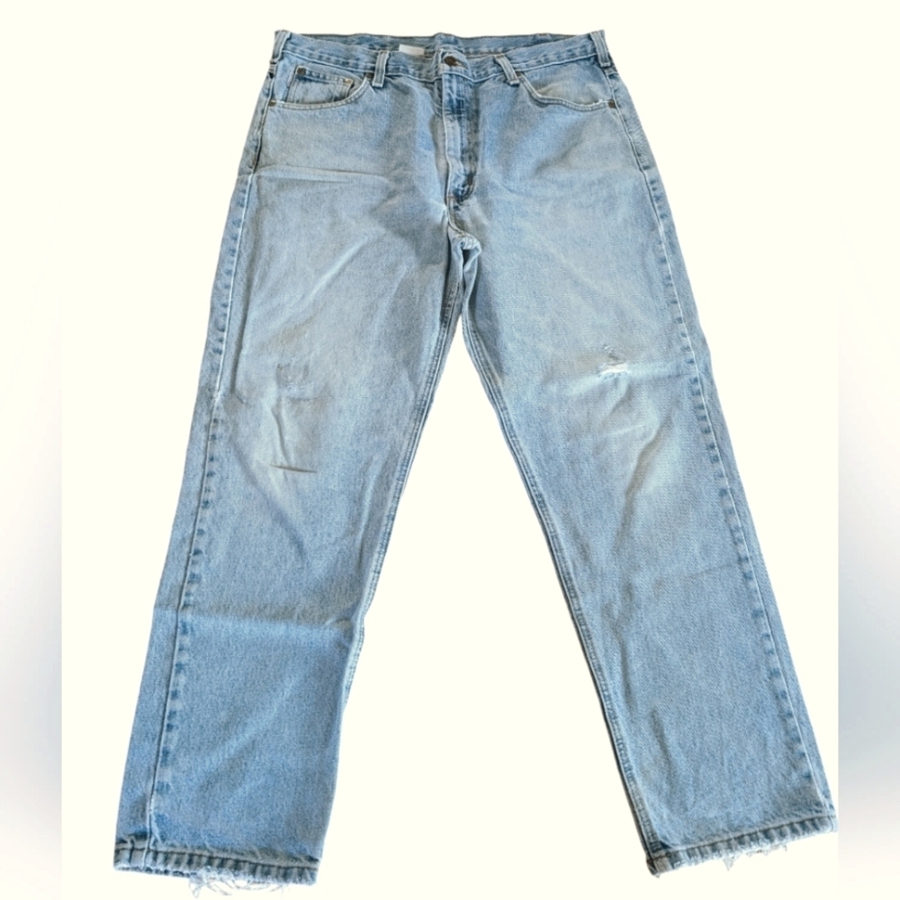 Carhartt Vintage 90s Light Wash Mens Straight Leg Jeans 38x30